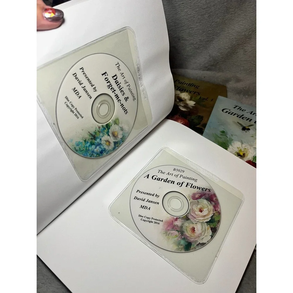 David Jansen Garden of Flowers Vol 1 2 3 Acrylic Painting Books DVD Set New